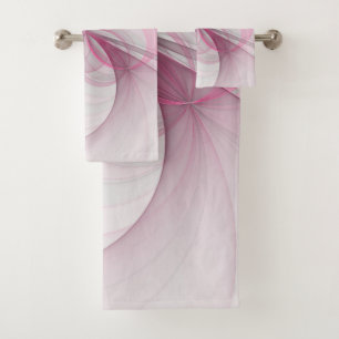Conjunto De Toalhas Design Fractal de Cinza Abstrato moderno