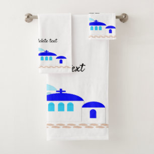 Conjunto De Toalhas Design grego apenas adicione texto