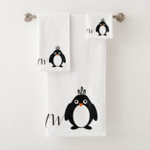 Conjunto De Toalhas Design Monogrammed do pinguim
