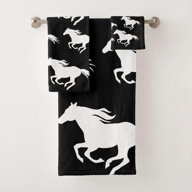Conjunto De Toalhas Design para cavalos selvagens (Insitu)