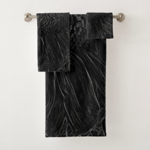 Conjunto De Toalhas Design preto e branco do esboço do girassol