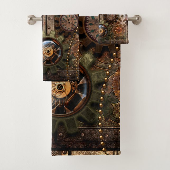 Conjunto De Toalhas Design steampunk maravilhoso (Insitu)