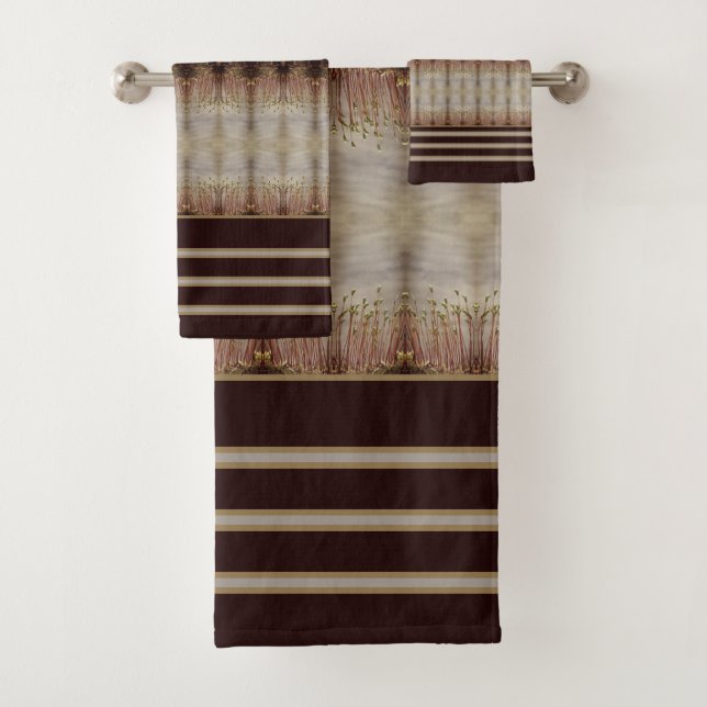 Conjunto De Toalhas Designer de Cinzas Elegante (Insitu)