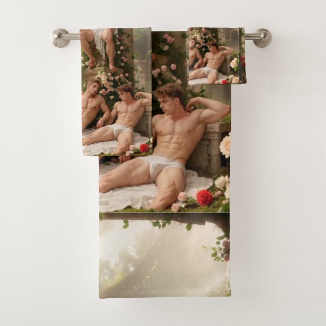 Conjunto De Toalhas Designer Neo-Clássico de Bandas Romanas (Insitu)