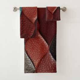 Conjunto De Toalhas Designs artísticos de textura de couro