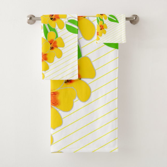 Conjunto De Toalhas Deslocamento Floral (Insitu)