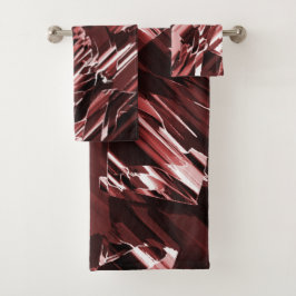 Conjunto De Toalhas Desorganização de lâminas vermelhas rasgadas ou ma