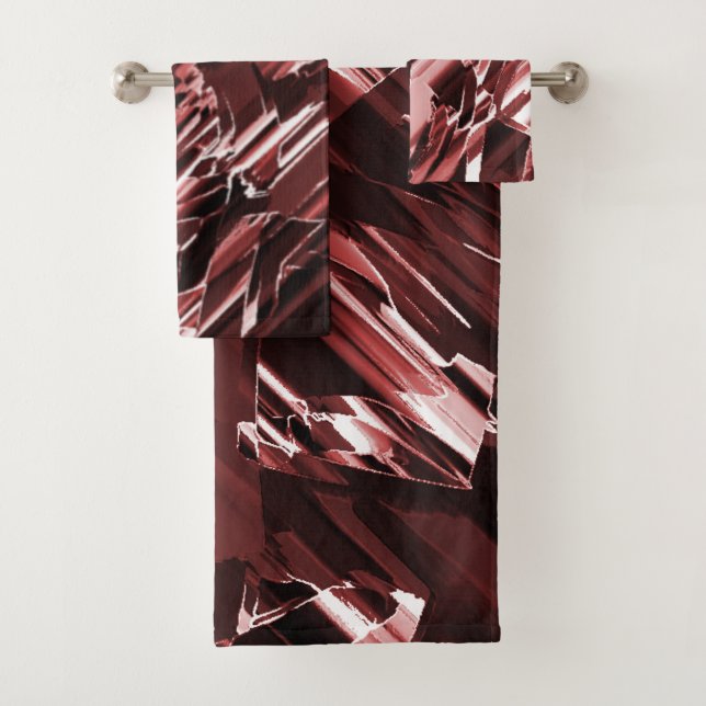 Conjunto De Toalhas Desorganização de lâminas vermelhas rasgadas ou ma (Insitu)