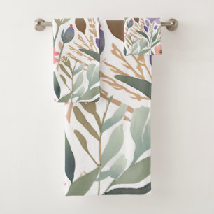 Conjunto De Toalhas Desperdício de Primavera de Pastel Boho de flor se