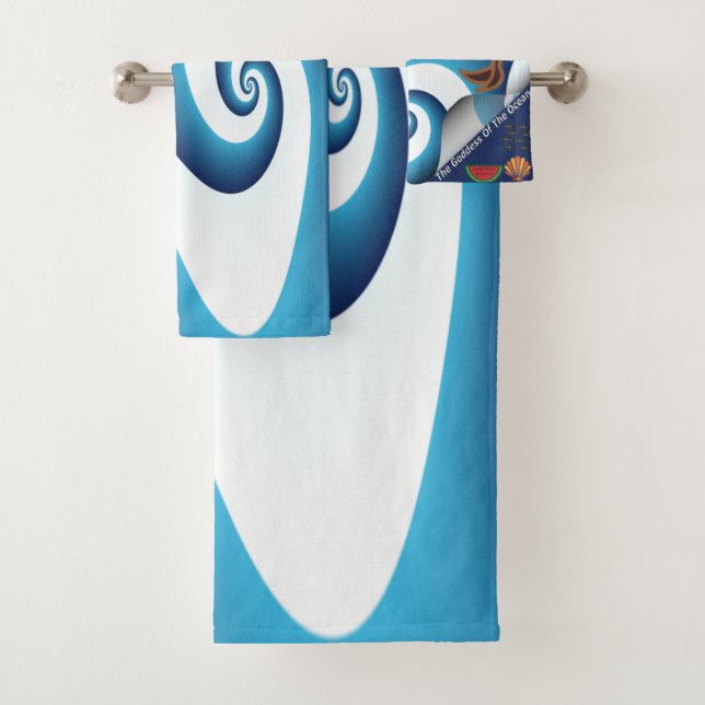 Conjunto De Toalhas Deusa Yemanya Do Oceano (Insitu)