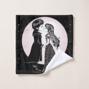 Conjunto De Toalhas Dia de os namorados Gótico Beijo Gótico