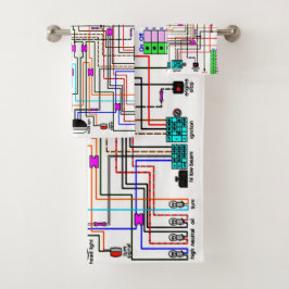 Conjunto De Toalhas Diagrama de Cablagem de Moto.