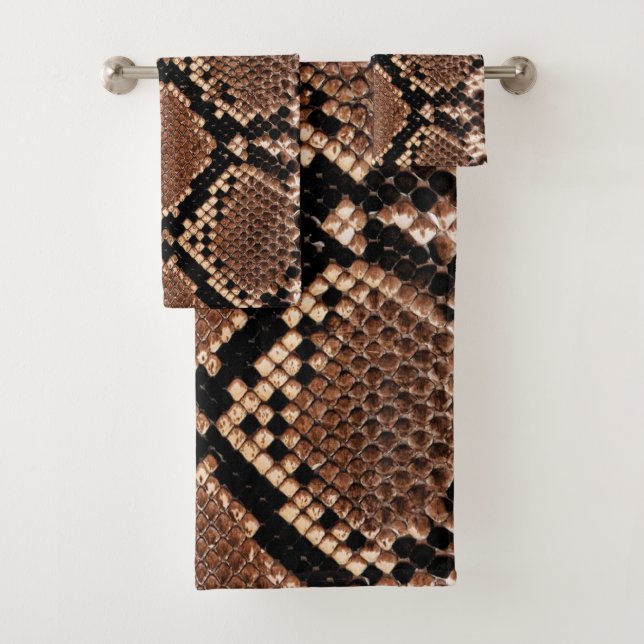 Conjunto De Toalhas Diamond Rattlesnake Cobra Skin (Insitu)