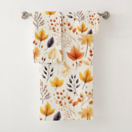 Conjunto De Toalhas Diga com folhas de outono 2 -