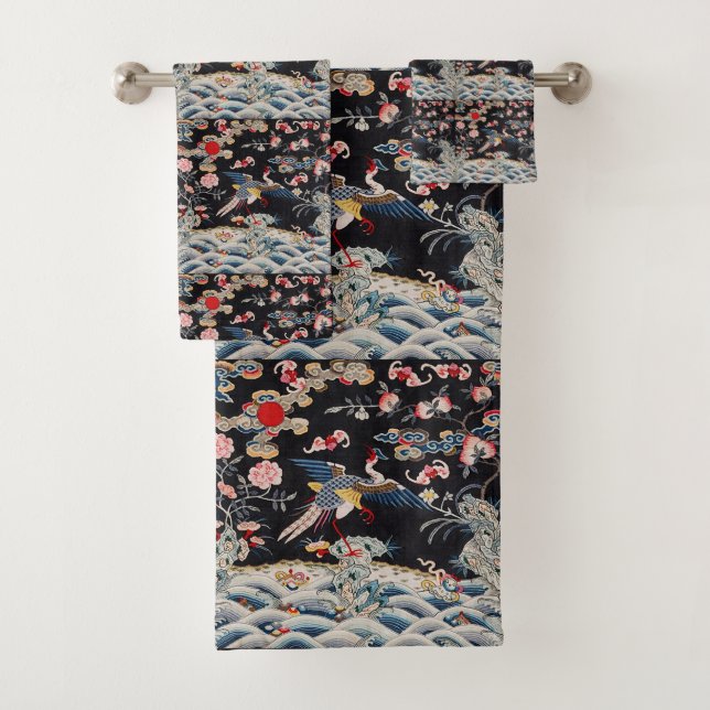 Conjunto De Toalhas Dinastia Pheasant & Quing Ouro /China imperial (Insitu)