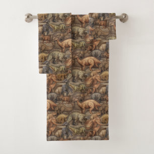Conjunto De Toalhas Dinos em todos os lugares