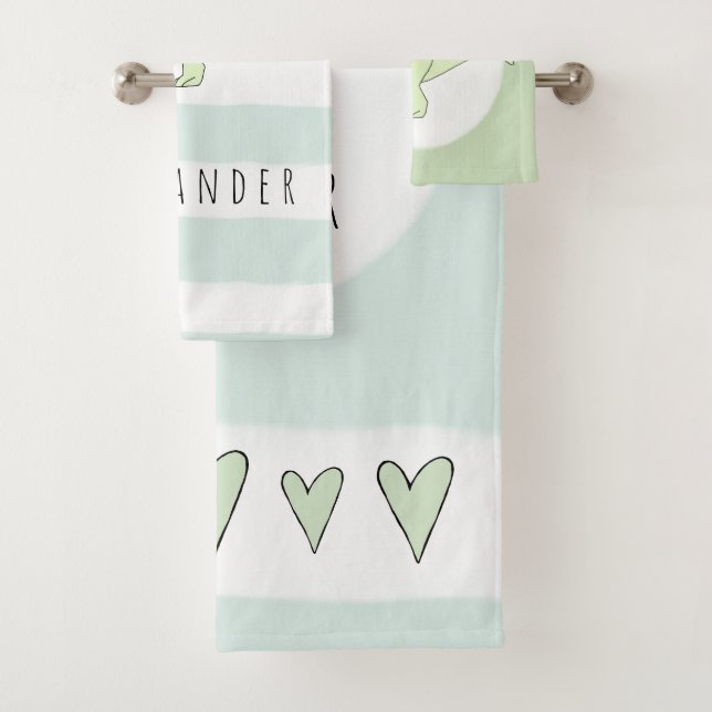 Conjunto De Toalhas Dinossauro T-Rex do Menino com Crianças (Insitu)