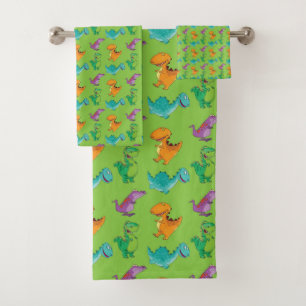 CONJUNTO DE TOALHAS DINOSSAUROS