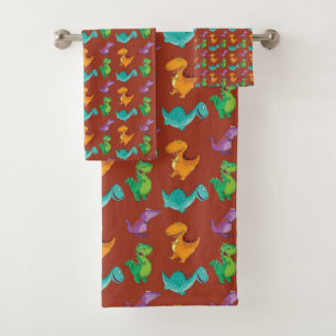 CONJUNTO DE TOALHAS DINOSSAUROS