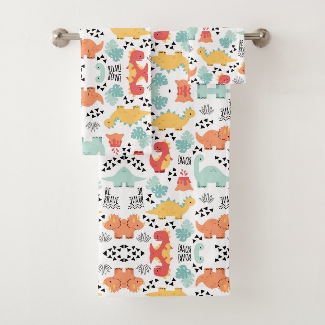 Conjunto De Toalhas Dinossauros incríveis (Insitu)