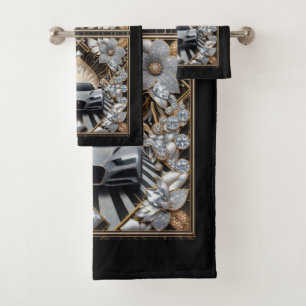 Conjunto De Toalhas Dirigir um Desportivo Diamante Art Déco
