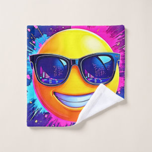 Conjunto De Toalhas Diversão legal 😎 Emoji Splash