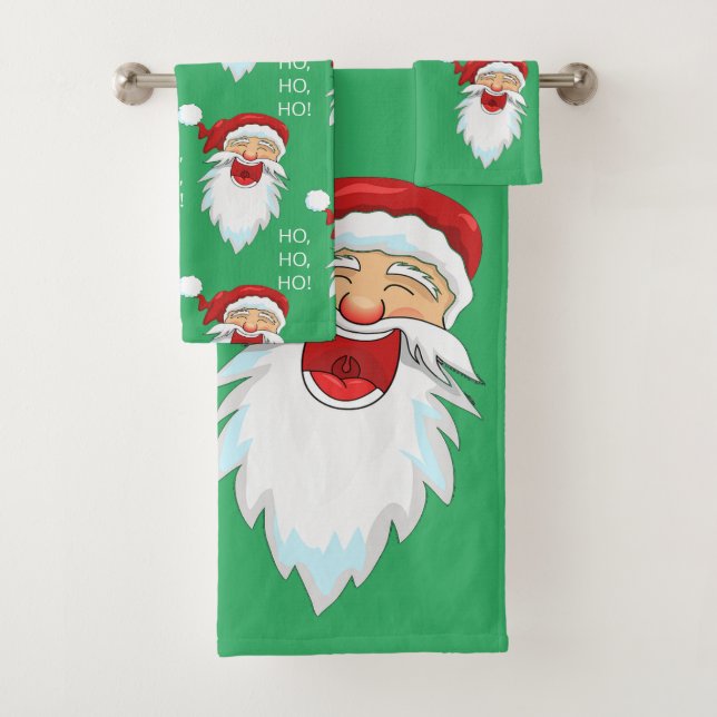 Conjunto de Toalhas do Banheiro Santa Claus (Insitu)