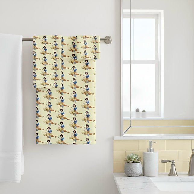 Conjunto de toalhas do banho branco da neve (Criador carregado)