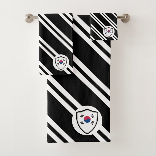 Conjunto de toalhas do banho de bandeira do escudo (Insitu)