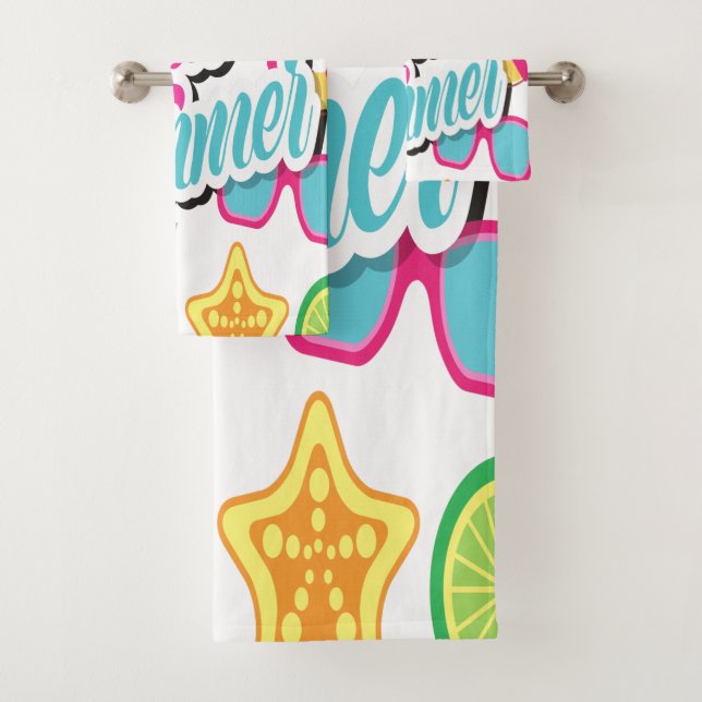 Conjunto de toalhas do banho de Fruta multicolores (Insitu)