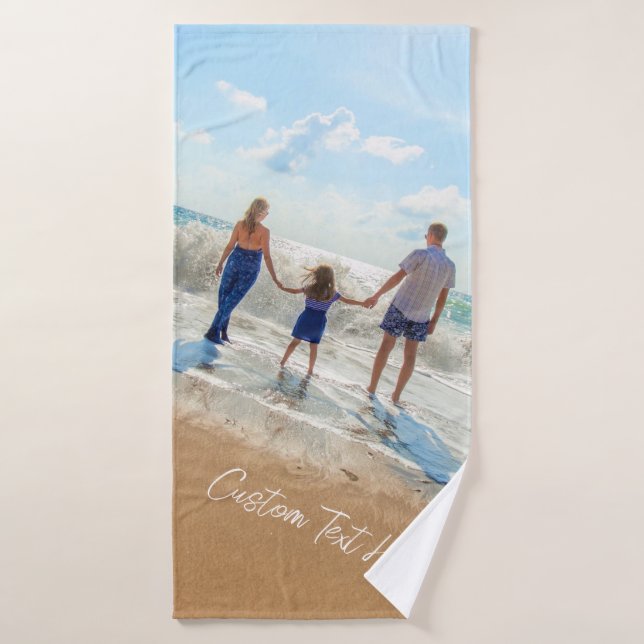 Conjunto de Toalhas do Banho Fotográfico com Texto (Toalha de Banho)
