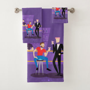 Conjunto de toalhas do Bar de Gay retrô