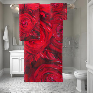 Conjunto De Toalhas Do coração - rosas vermelhas para você!