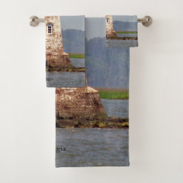 Conjunto de toalhas do Farol da Ilha Cockspur