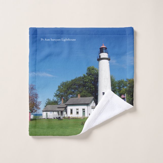 Conjunto de toalhas do farol Pt Aux Barcas (Pano de lavar)
