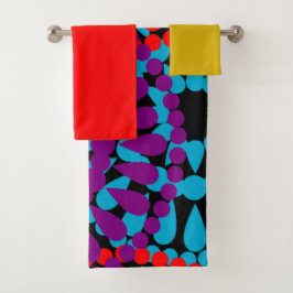 Conjunto de toalhas do fundo dos círculos grandes