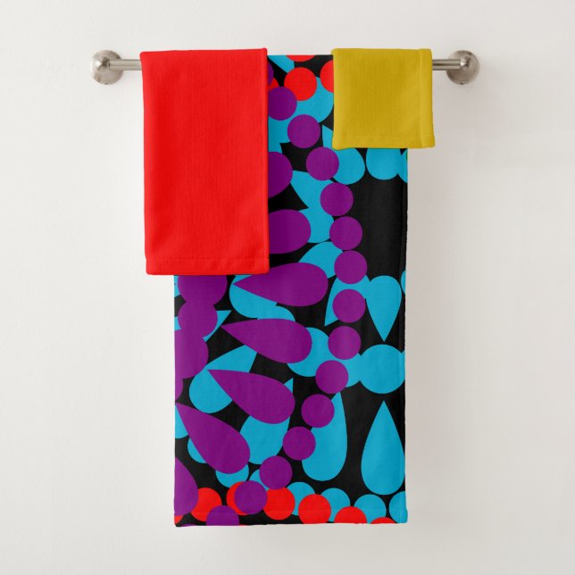 Conjunto de toalhas do fundo dos círculos grandes (Insitu)