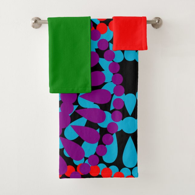 Conjunto de toalhas do fundo dos círculos grandes (Insitu)