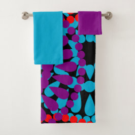 Conjunto de toalhas do fundo dos círculos grandes