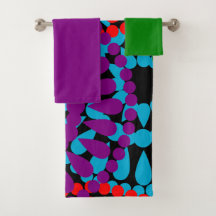 Conjunto de toalhas do fundo dos círculos grandes