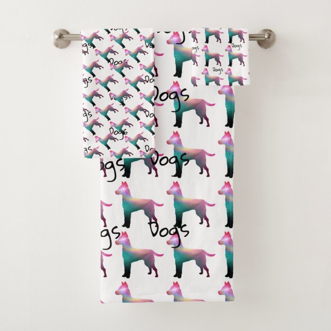 Conjunto de toalhas do logotipo dos cães (Insitu)