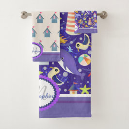 Conjunto de Toalhas do Marinho de praia divertida