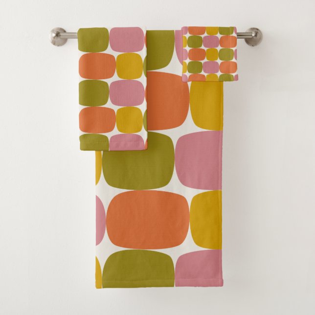 Conjunto de toalhas do modo retrô 60s 70s (Insitu)