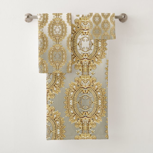 Conjunto de toalhas do Ornamentado Dourado (Insitu)