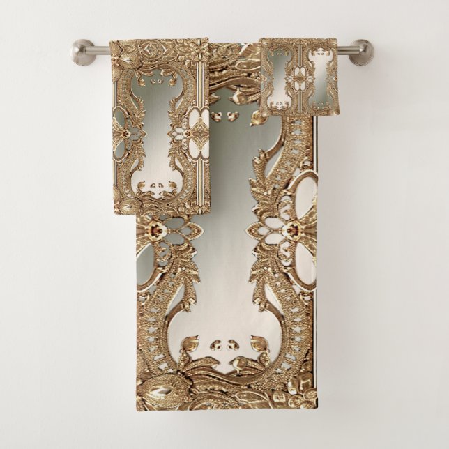 Conjunto de toalhas do Ornamentado Dourado (Insitu)