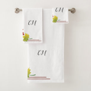 Conjunto de Toalhas do Tempo de Queda com quadro d