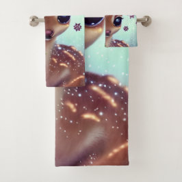 Conjunto De Toalhas Doce e Adorável Veado