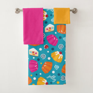 Conjunto De Toalhas Doce Jelly Pattern