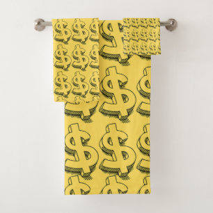 Conjunto De Toalhas dolar dourado