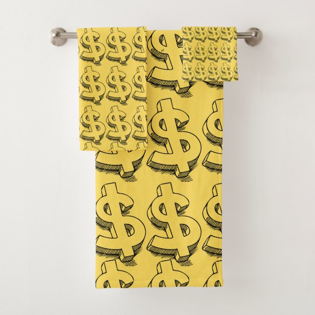 Conjunto De Toalhas dolar dourado (Insitu)